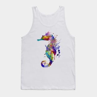 Colorful Seahorse Silhouette Tank Top